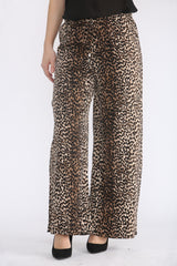 Saloos Women’s Leopard Print Wide Leg Trousers
