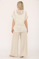 Sequin Flower Lace Top