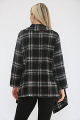 Saloos Women’s Plaid Open Front Lightweight Coat with Side Pockets