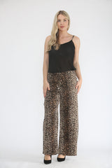 Saloos Women’s Leopard Print Wide Leg Trousers