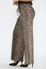Saloos Women’s Leopard Print Wide Leg Trousers