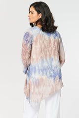 Saloos Asymmetric Hem Tie-Dye Top