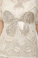 Sequin Flower Lace Top